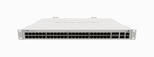 CRS354-48G-4S+2Q+RM Cloud Router Switch MikroTik Коммутатор имеет 48 портов 1G RJ45 и 4 порта 10G SFP+, 2 x 40G QSFP+. Общая неблокирующая пропускная способность составляет 168 Гбит/с, коммутационная - Интернет-магазин Intermedia.kg