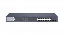 Коммутатор сетевой PoE HIKVISION DS-3E0518P-E/M (16x1000Mb/s+PoE, 2x1000Mb/s SFP, 130W) - Интернет-магазин Intermedia.kg