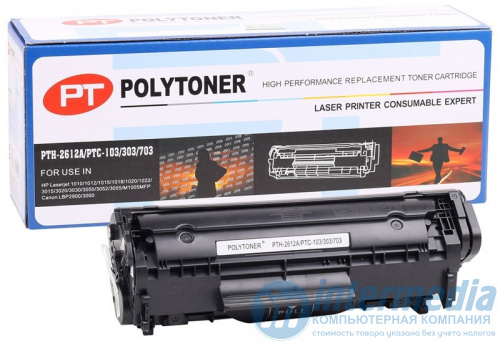 Картридж лазерный PolyToner Q2612A/FX10 HP LJ1010