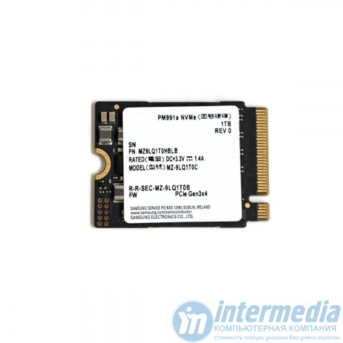 Диск SSD 256GB Samsung PM991a M.2 2230 PCIe 1.3 NVMe 3.0 x4, R, W - 3000, 2500MB