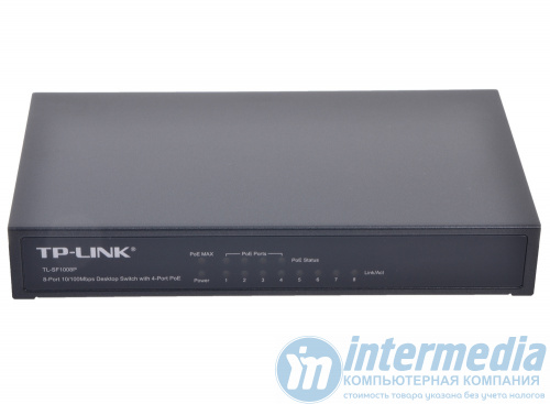 Коммутатор TP-LINK HUB Switch TL-SF1008P 8-port 10/100M Desktop 4-PoE Switch