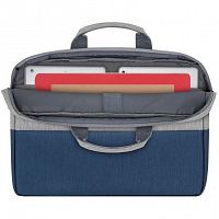 Рюкзак для ноутбука RIVACASE 7532 grey/dark blue 15.6" - Интернет-магазин Intermedia.kg