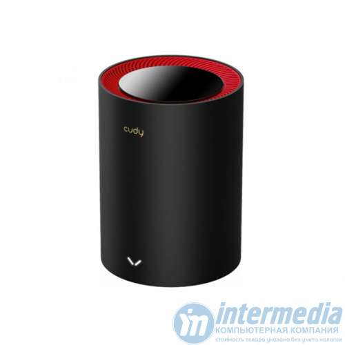 Роутер CUDY M3000 (2-Pack) AX3000 6 Mesh 2.5G Solution 1.3GHz Dual-Core CPU, Dual-Band Wi-Fi 6, 2402Mb/s 5GHz+574Mb/s 2.4GHz, 1x2.5Gbps Ethernet + 1x1Gbps Ethernet Ports Port Per Unit, 5 антенн