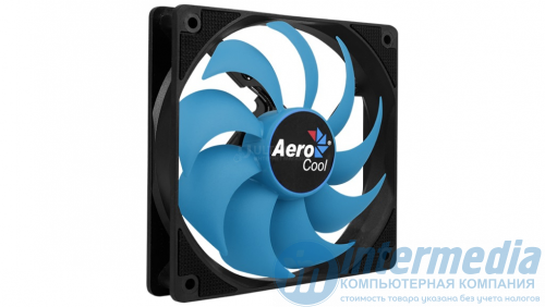 Кулер для корпуса AeroCool, Motion 12 Molex+3P, 120мм, 1200±10%об.мин, 29.8CFM, 22.1dBA, 120х120х25мм, Чёрный+Синий