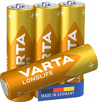 Батарейка Varta AA Mignon Longlife Extra Spo LR6 1.5V щелочная (алкалиновая) (4шт блистер) - Интернет-магазин Intermedia.kg