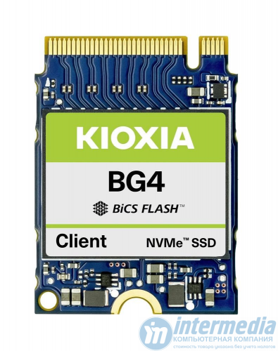 Диск SSD 512GB Toshiba BG4 (KIOXIA) KBG4AZNS512G M.2 2230 PCIe 3.0 x4 NVMe 1.3, Read/Write up to 2200/1400MB/s, OEM