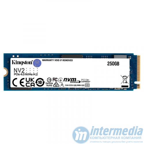 Диск SSD KINGSTON NV2 250GB M.2 2280 PCIe 4.0 x4 NVMe 3500/2800