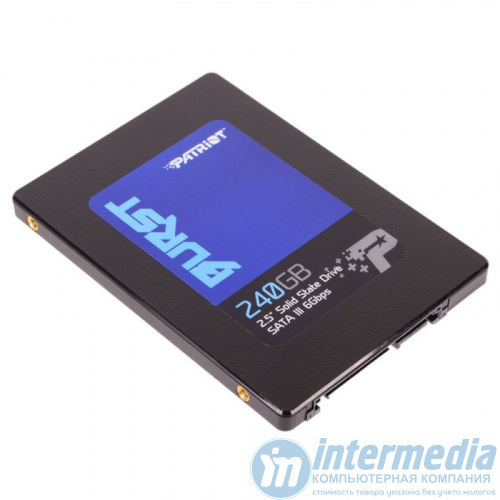 Диск SSD 240GB Patriot Burst Elite 2.5" SATA III TCL 3D, Read/Write up 320/450MB/s, 40000 IOPS [PBE240GS25SSDR]
