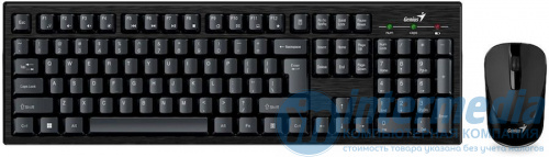 Клавиатура + Мышь беспроводная Genius KM-8101, мембранная, 107btns, (NX-7020)1000dpi, 3btns, Черный