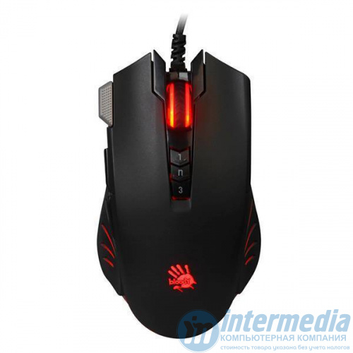 Мышь A4Tech BLOODY V9MA GAMING MOUSE 2-FIRE METAL FEET CORE4 ACTIVE USB BLACK