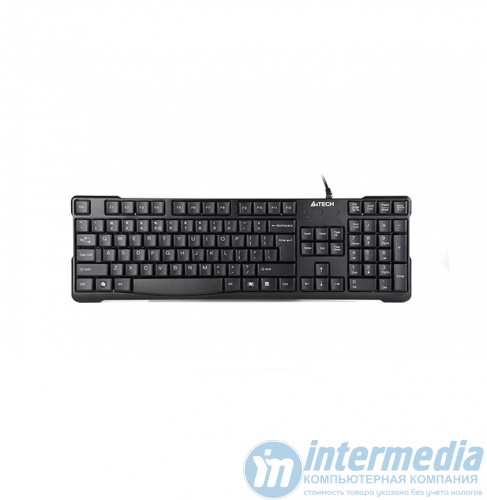 Клавиатура A4Tech KR-750, Black, USB, COMFORT, US+RUSSIAN рус/англ/кырг