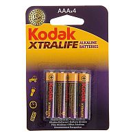 Батарейка Kodak ААА LR03-4BL Xtralife 1,5V щелочная (алкалиновая) (4шт блистер) - Интернет-магазин Intermedia.kg
