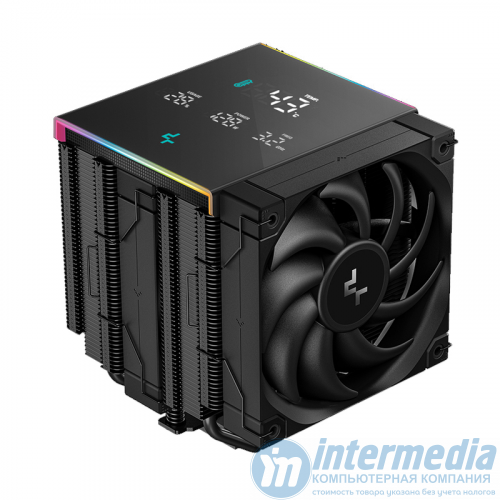 Кулер для процессора DEEPCOOL AK620 DIG. PRO LGA115*/1200/1700/AMD 2x120mm BLACK PWM FDB fan,500~1750rpm,6HP