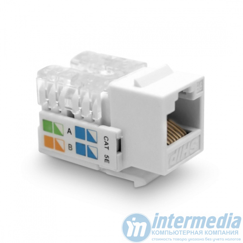 Модуль для информационной розетки SHIP M245, Cat.5e, RJ-45, UTP, Белый