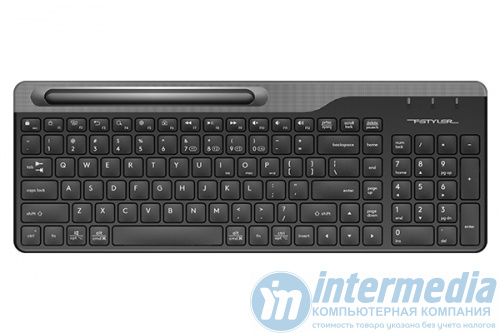 Беспроводная клавиатура A4tech FBK25 Fstyler мембранная, 111btns,waterproof, BT+2,4G USB, Анг/Рус10м