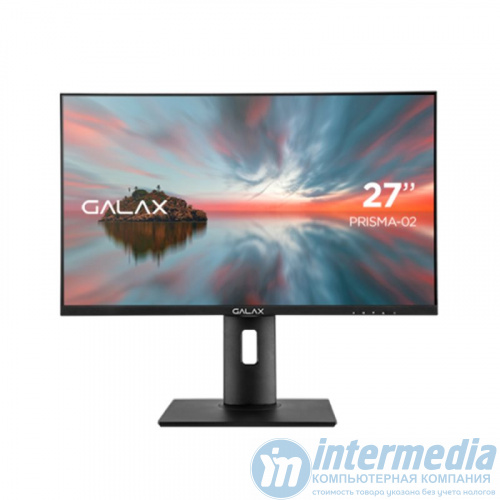 Монитор 27", GALAX PRISMA-02, Black, VA, 1920x1080, 75Hz, 250cd/m2, 178/178, USB Type-C, DP, HDMI 1.4