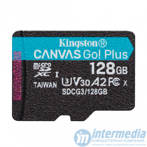 Карта памяти micro Secure Digital Card (Trans Flash) 128GB HC10 KINGSTON Canvas Go Plus 170R A2 U3 V30