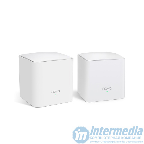 Wireless   Mesh Wi-Fi System Tenda NOVA MW5(2-pack) AC1200 867Mbps on 5GHz,300Mbps on 2.4GHz 180м2