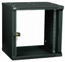 LWE5-09U64-GF ITK Шкаф настенный LINEA WE 9U 600х450мм дверь стекло черный шт - Интернет-магазин Intermedia.kg