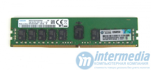 Память ECC RDIMM HPE 1RX4 PC4-2400T-R DDR4  для сервера HPE Gen9, Gen10 16Gb ( 819411-001)