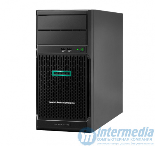 Сервер HP Enterprise/MicroServer Gen10+ v2/1/Pentium Gold/G6405(2C/4Т 4 MB)/4,1 GHz/1x16 Gb/ VROC/4x1 GbE/No ODD/180W External PS