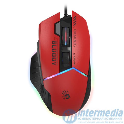 Мышь A4Tech BLOODY W95 MAX GAMING MOUSE 12000CPI SPORT RED RGB EXTRA FIRE ACTIVE USB BLACK