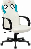 Кресло игровое  Zombie RUNNER, макс.нагрузка 120 кг, регулировка высоты/наклона/жесткости, эко.кожа, белый/голубой  ID1456780 - Интернет-магазин Intermedia.kg