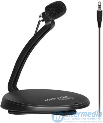 Микрофон-петличка Promate TWEETER-5 проводной AUX 3.5 мм, -30 ± 3 dB, 50-16000 MГц, кабель: 1,8м, черный