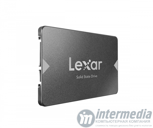 Диск SSD Lexar NS100 512GB 2.5” SATA III, 6Gb/s, 3D-NAND TLC, read up to 550/450MB/s, [LNS100-512RB]
