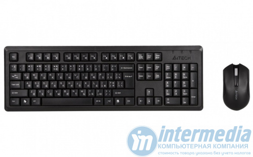 Клавиатура A4Tech 4200N (GK-92+G3-220N) V-TRACK Клавиатура+мышь SET USB BLACK US+RUSSIAN