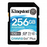 Карта памяти Secure Digital SDXC CL10 256GB KINGSTON  Canvas Go Plus 170R C10 UHS-I U3 V30 - Интернет-магазин Intermedia.kg