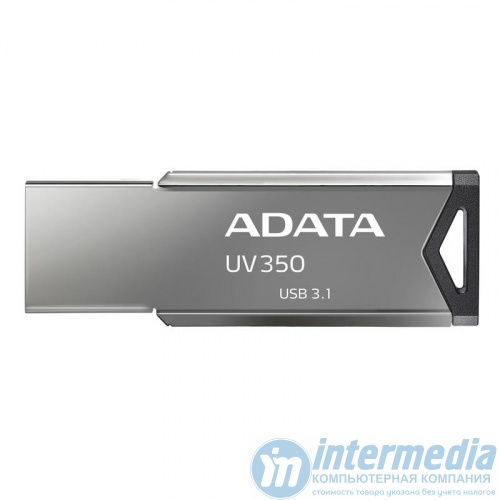 Флеш карта ADATA 64GB UV350 USB 3.1 Read up:93Mb/s/Write up:15Mb/s Black