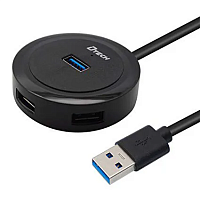 USB-HUB DTECH USB DT-3309 4-port 3.0 0.3m black - Интернет-магазин Intermedia.kg