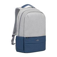 Рюкзак RivaCase 7567 grey/dark blue anti-theft Laptop backpack 17.3" - Интернет-магазин Intermedia.kg