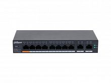 Коммутатор сетевой PoE DAHUA DH-CS4010-8ET-60 (2xUplink, 8xPoE 100Мбит/с) 60W - Интернет-магазин Intermedia.kg