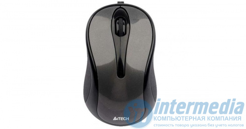 Мышь A4Tech G3-280N V-Track, Glossy Grey, 1000 dpi, USB, 3 buttonl, wireless mouse