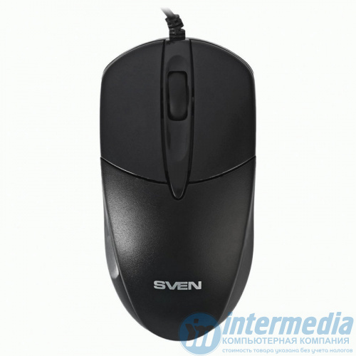 Мышь проводная SVEN RX-112 USB, оптическая, DPI:max1000, 2 кнопки, черный