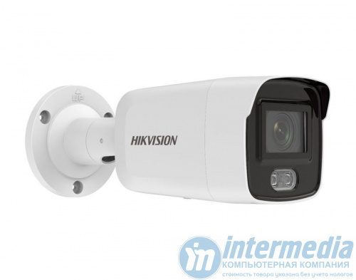 IP camera HIKVISION DS-2CD2047G2-LU(6mm)(C) цилиндр,уличная 4MP,LED 40M ColorVu,MIC