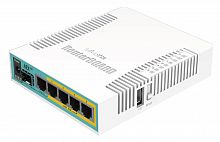 Роутер RB960PGS MikroTik HEX PoE роутер без Wi-Fi 5 гигабитных ethernet портов , 1х SFP, раздача 4 PoE порта, 1 USB порт поддержка 3G/4G модемов. (R OS L4) шт - Интернет-магазин Intermedia.kg