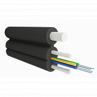 604-05-02 Абонентский оптический кабель одномодовый Alpha Mile (диэлектрикий) для FTTx сетей, с дополнительным несущим элементом, максимальное растягивающее усилие 0,400 кН, 2 волокна G.657.A1. Предна - Интернет-магазин Intermedia.kg