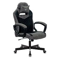 Кресло игровое Zombie VIKING 6 KNIGHT Fabric, макс.нагр 120 кг, регулир. высоты/жесткости, ткань/металл, серый/черный с подголовником, ID1380214 - Интернет-магазин Intermedia.kg