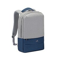 Сумка RivaCase 7562 PRATER Anti-Theft Grey/Blue 15.6" Backpack - Интернет-магазин Intermedia.kg