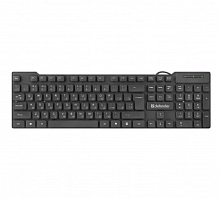 Клавиатура Defender Element HB-190, мембранная, 104btns, USB, Анг/Рус, 1.5m, Чёрный - Интернет-магазин Intermedia.kg