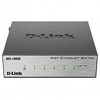 DES-1005D/O2B Коммутатор D-Link DES-1005D, Неуправляемый коммутатор с 5 портами 10/100Base-TX - Интернет-магазин Intermedia.kg