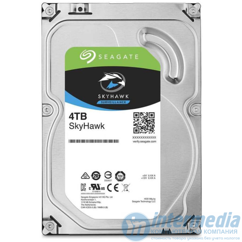 Жесткий Диск HDD 4TB, Seagate SkyHawk Surveillance, 5900rpm, 256MB Cache, SATA600 [ST4000VX016]