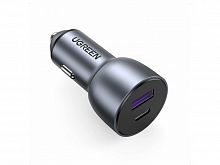 Зарядное устройство в прикуриватель UGREEN CD213 dual port QC3.0, USB 2*18W, metal, black, 70594 - Интернет-магазин Intermedia.kg