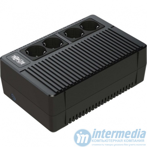 ИБП UPS TrippLite AVRX500UD AVR, 500VА/300W, линейно-интерактивный, ступенчатая аппроксимация синусоиды, 4xSchuko, 1x12V/4.5Ah