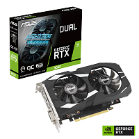 Видеокарта GEFORCE RTX3050 6GB GDDR6 96bit 1537Mhz DVI DP HDMI ASUS DUAL-RTX3050-O6G - Интернет-магазин Intermedia.kg