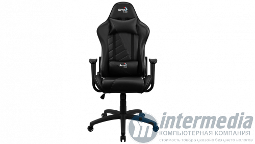 Игровое кресло AEROCOOL AC110 AIR BLACK 2D Armrest 65mm wheels PVC Leather