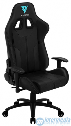 Игровое кресло ThunderX3 BC3 BLACK 65mm wheels PVC Leather